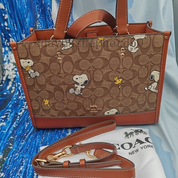 Coach Snoopy print tote bag - Picture 1 of 12